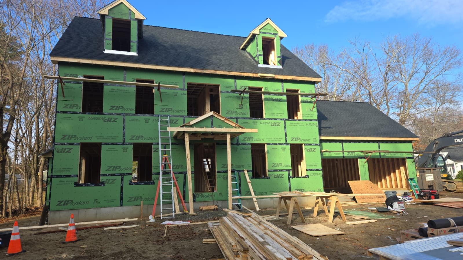 Pinheiro's Carpentry Inc two-story residential framing construction in Massachusetts
